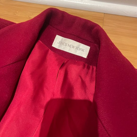 Jones New York Red Wool Jacket - Picture 2 of 6